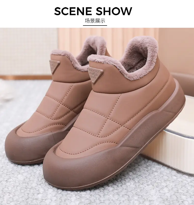 Women's Black Fleece Winter Boots Thick Bottom — feature 24