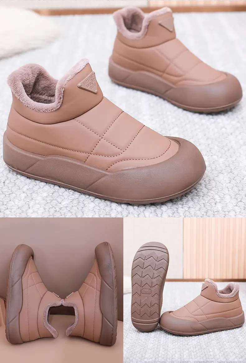Women's Black Fleece Winter Boots Thick Bottom — feature 25
