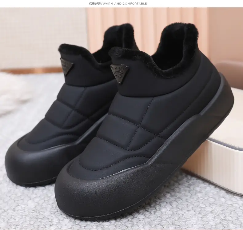 Women's Black Fleece Winter Boots Thick Bottom — feature 29