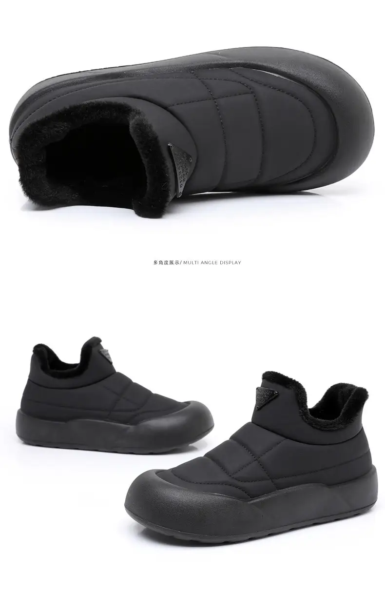 Women's Black Fleece Winter Boots Thick Bottom — feature 37