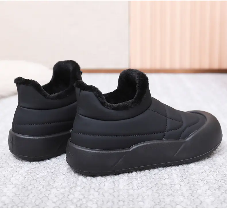 Women's Black Fleece Winter Boots Thick Bottom — feature 39