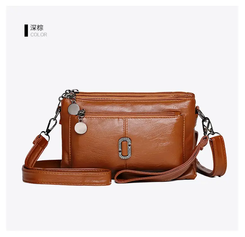 Black Textured Sheepskin Shoulder Crossbody Bag for Women — feature 24