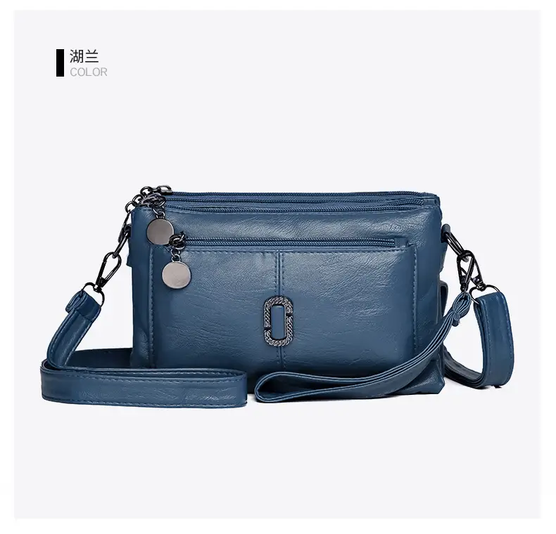 Black Textured Sheepskin Shoulder Crossbody Bag for Women — feature 26
