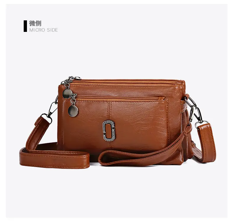 Black Textured Sheepskin Shoulder Crossbody Bag for Women — feature 29
