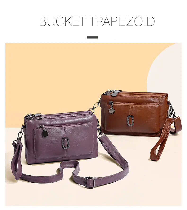 Black Textured Sheepskin Shoulder Crossbody Bag for Women — feature 3