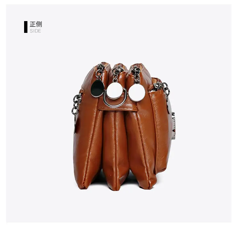 Black Textured Sheepskin Shoulder Crossbody Bag for Women — feature 30