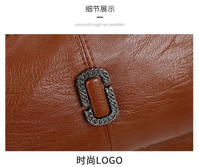 Black Textured Sheepskin Shoulder Crossbody Bag for Women — feature 33