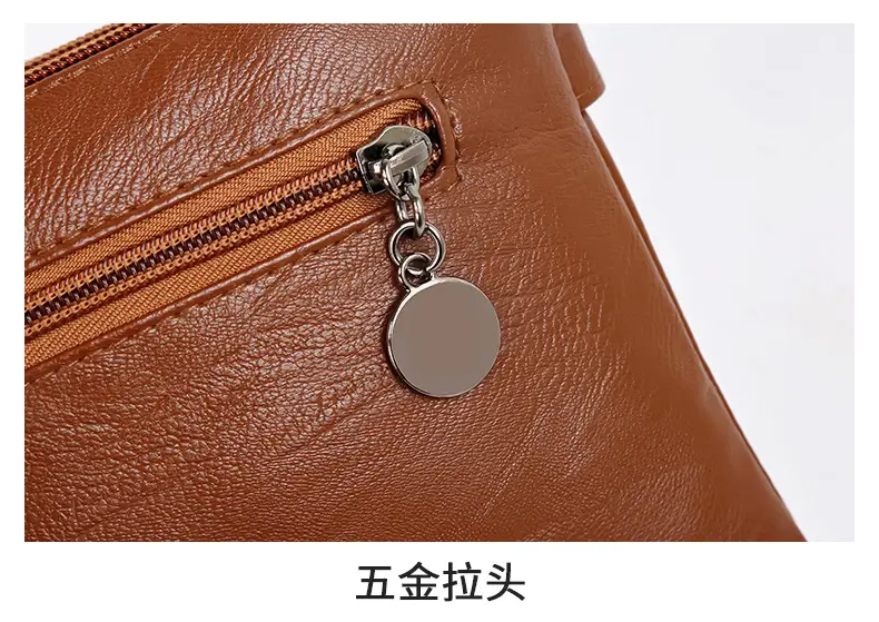 Black Textured Sheepskin Shoulder Crossbody Bag for Women — feature 35