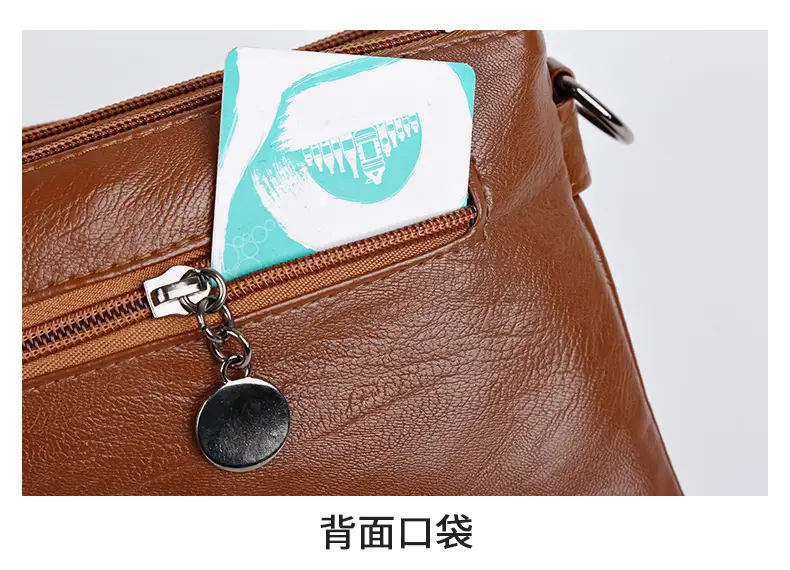 Black Textured Sheepskin Shoulder Crossbody Bag for Women — feature 38
