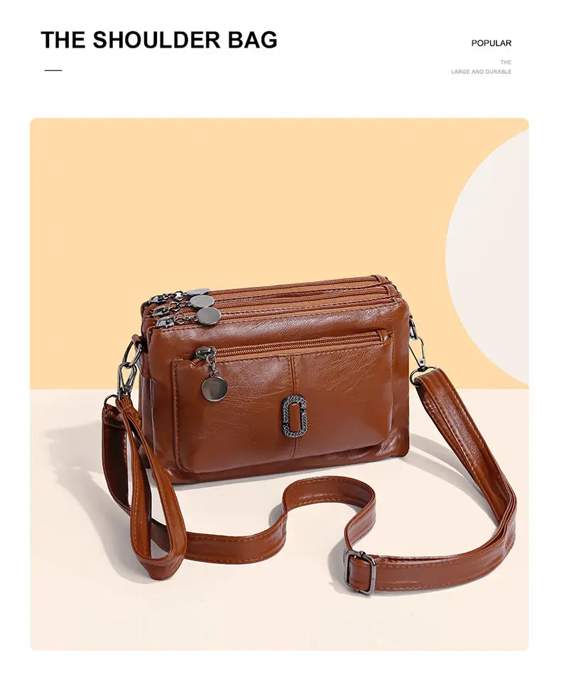 Black Textured Sheepskin Shoulder Crossbody Bag for Women — feature 8