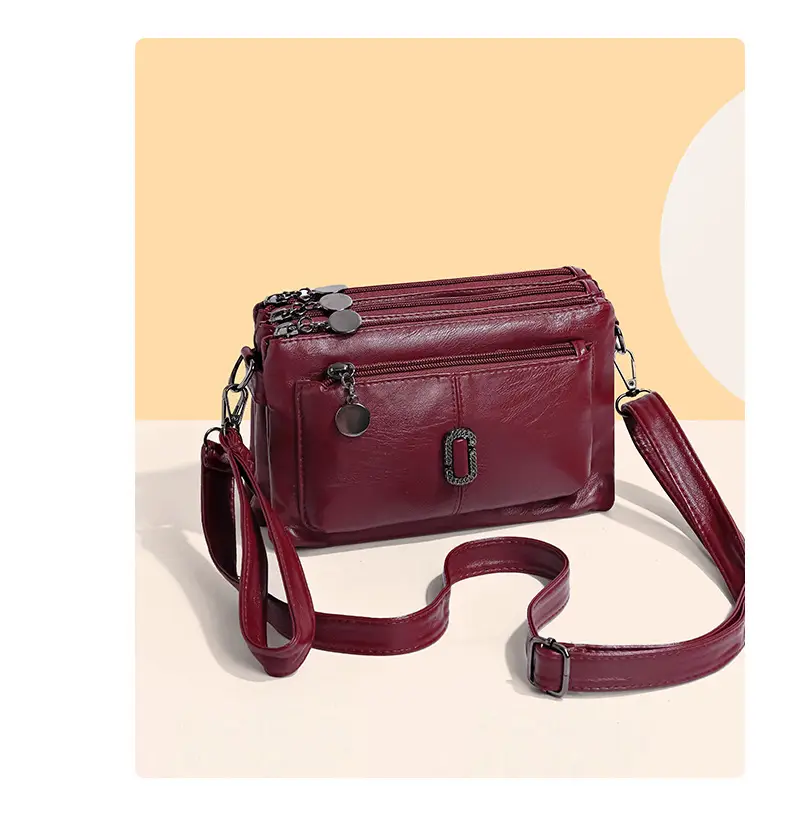 Black Textured Sheepskin Shoulder Crossbody Bag for Women — feature 9