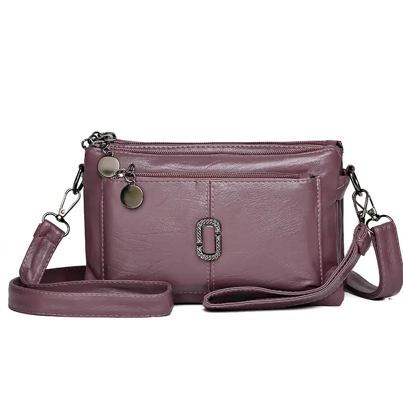 Black Textured Sheepskin Shoulder Crossbody Bag for Women - Image 4