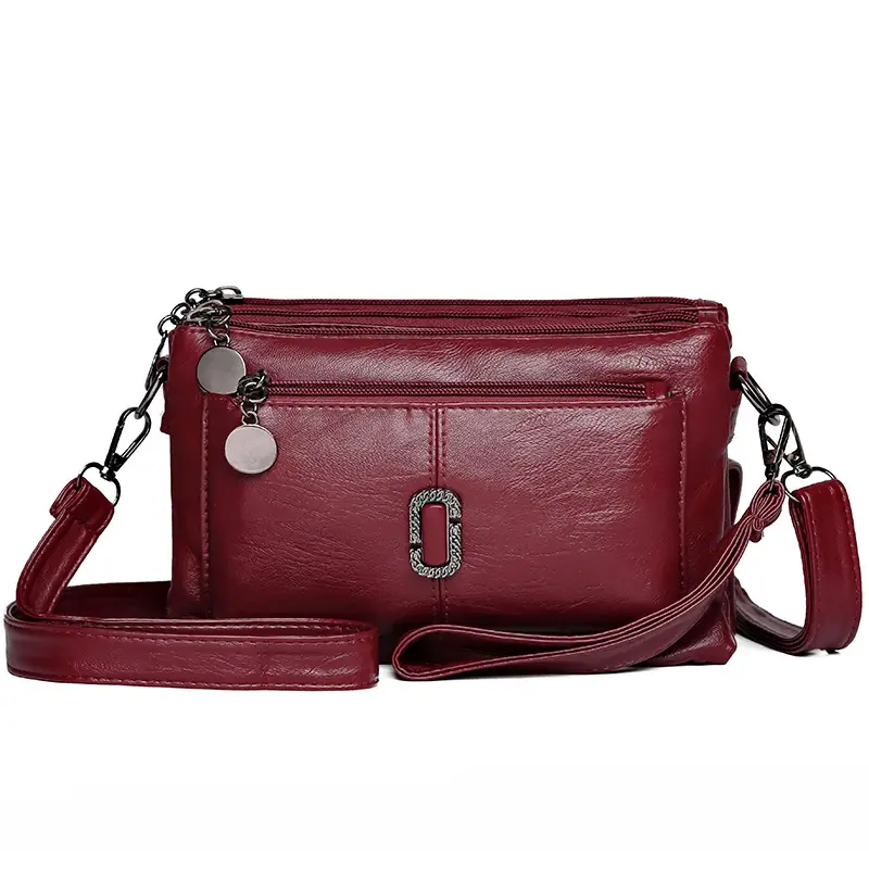 Black Textured Sheepskin Shoulder Crossbody Bag for Women - Image 7