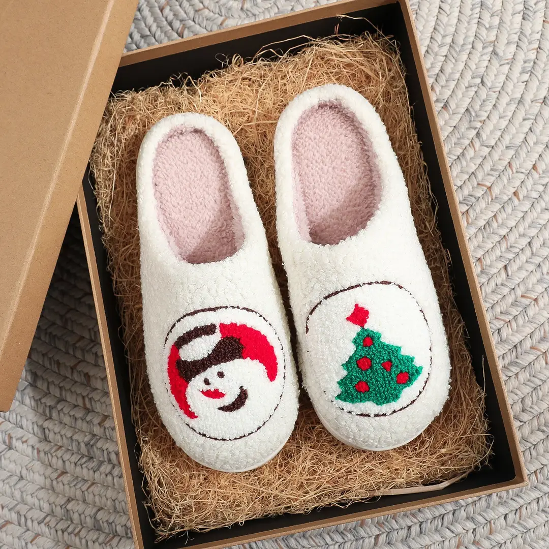 Amazon Grinch balloon Christmas Halloween explosion cotton slippers men and women home winter wool slippers cross-border — feature 43