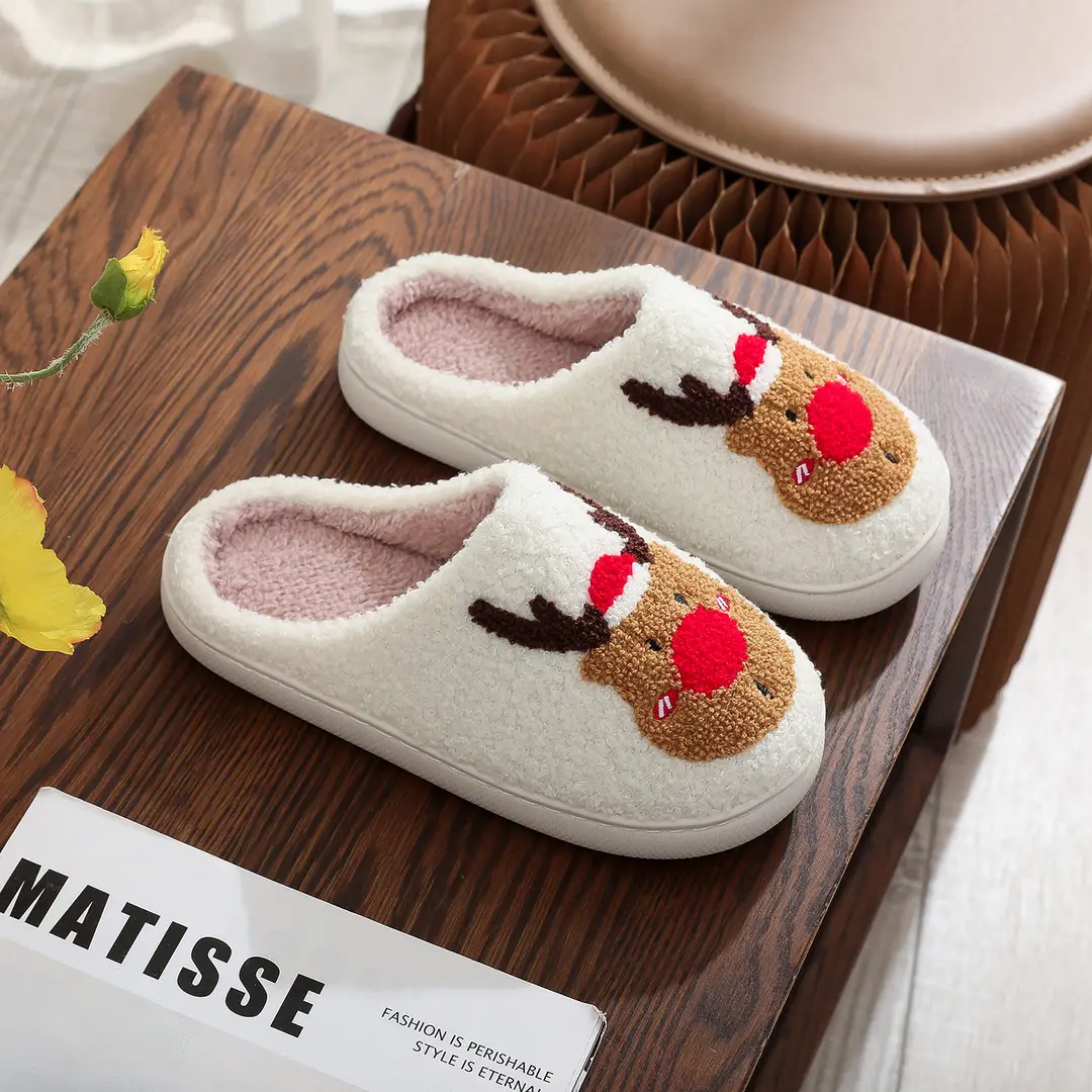 Amazon Grinch balloon Christmas Halloween explosion cotton slippers men and women home winter wool slippers cross-border - Image 11