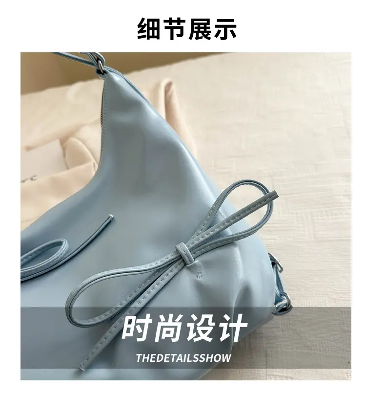 Golden French Style Pleated Shoulder Bag — feature 4