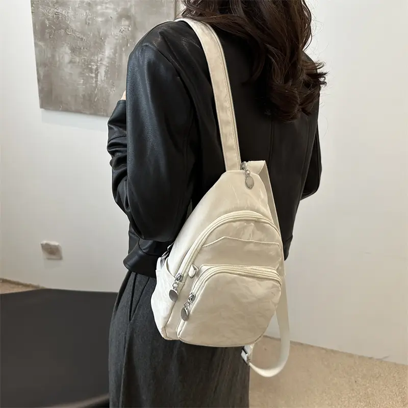 Women's Casual Crossbody Backpack 2024 Solid Color Large Capacity - Image 6
