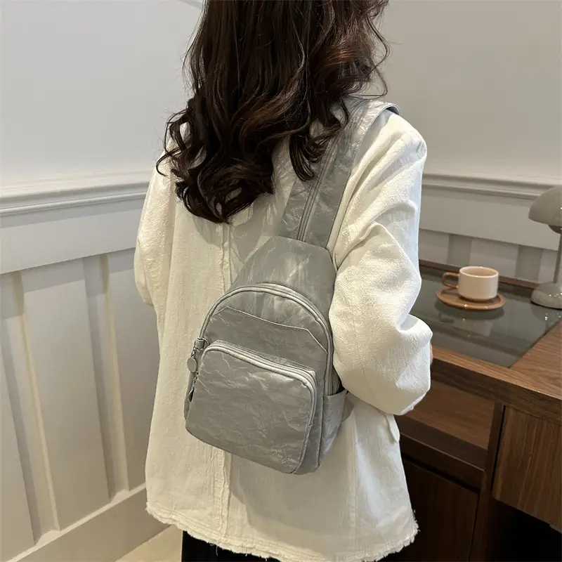 Women's Casual Crossbody Backpack 2024 Solid Color Large Capacity - Image 7