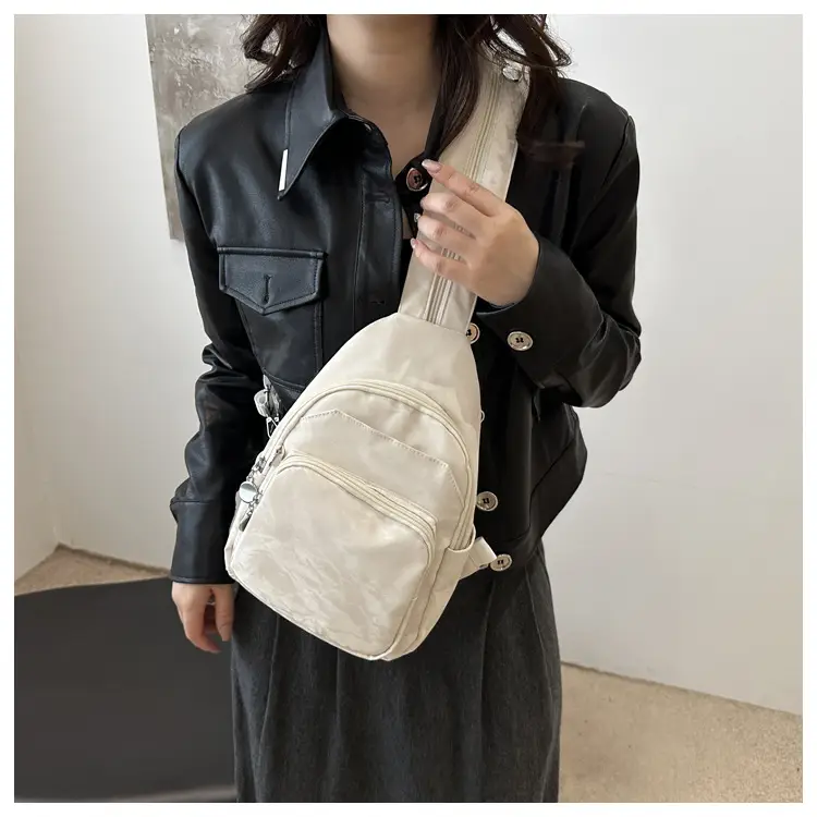 Women's Casual Crossbody Backpack 2024 Solid Color Large Capacity — feature 11