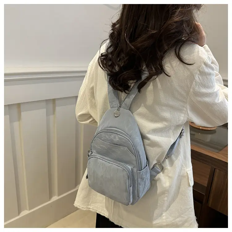 Women's Casual Crossbody Backpack 2024 Solid Color Large Capacity — feature 13