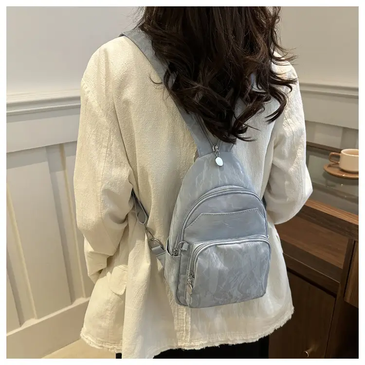 Women's Casual Crossbody Backpack 2024 Solid Color Large Capacity — feature 14