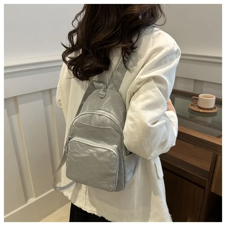 Women's Casual Crossbody Backpack 2024 Solid Color Large Capacity — feature 16