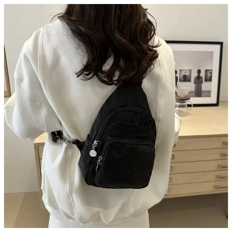 Women's Casual Crossbody Backpack 2024 Solid Color Large Capacity — feature 18