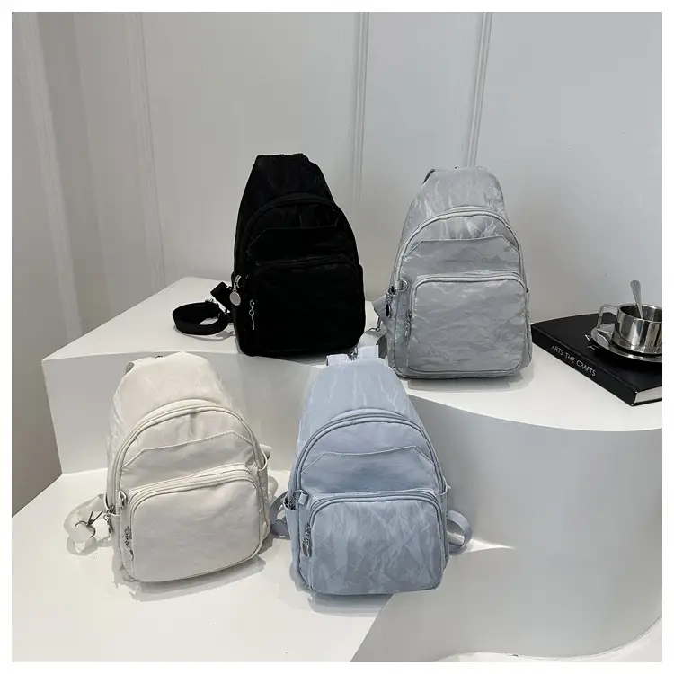 Women's Casual Crossbody Backpack 2024 Solid Color Large Capacity — feature 27
