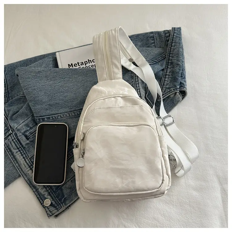 Women's Casual Crossbody Backpack 2024 Solid Color Large Capacity — feature 9