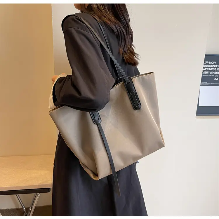 Women Large Capacity Oxford Tote Bag Beige 2026 — feature 15