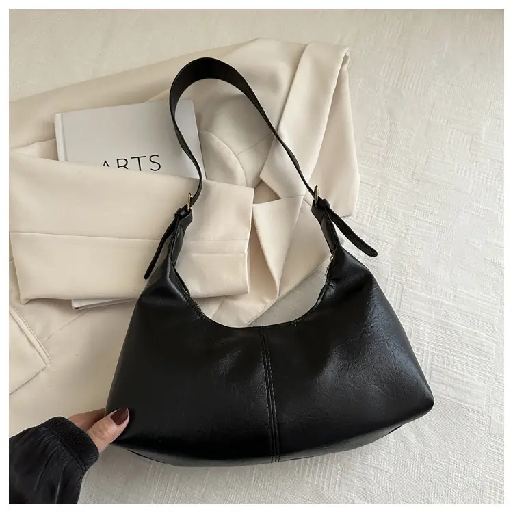 Black Frosted Shoulder Crossbody Bag Large Capacity — feature 12
