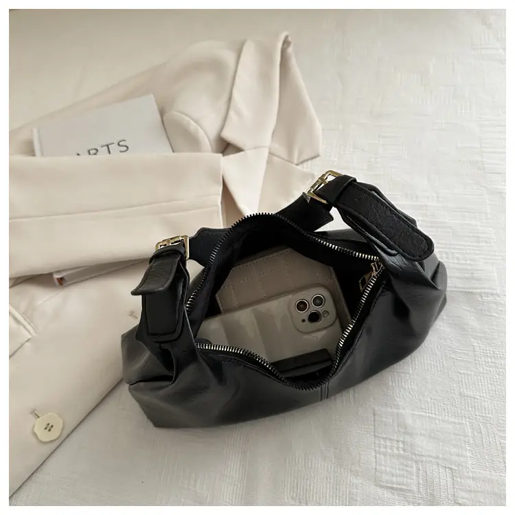 Black Frosted Shoulder Crossbody Bag Large Capacity — feature 33