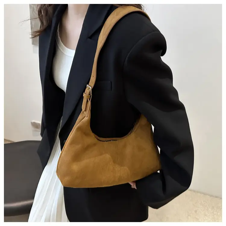 Black Frosted Shoulder Crossbody Bag Large Capacity — feature 35