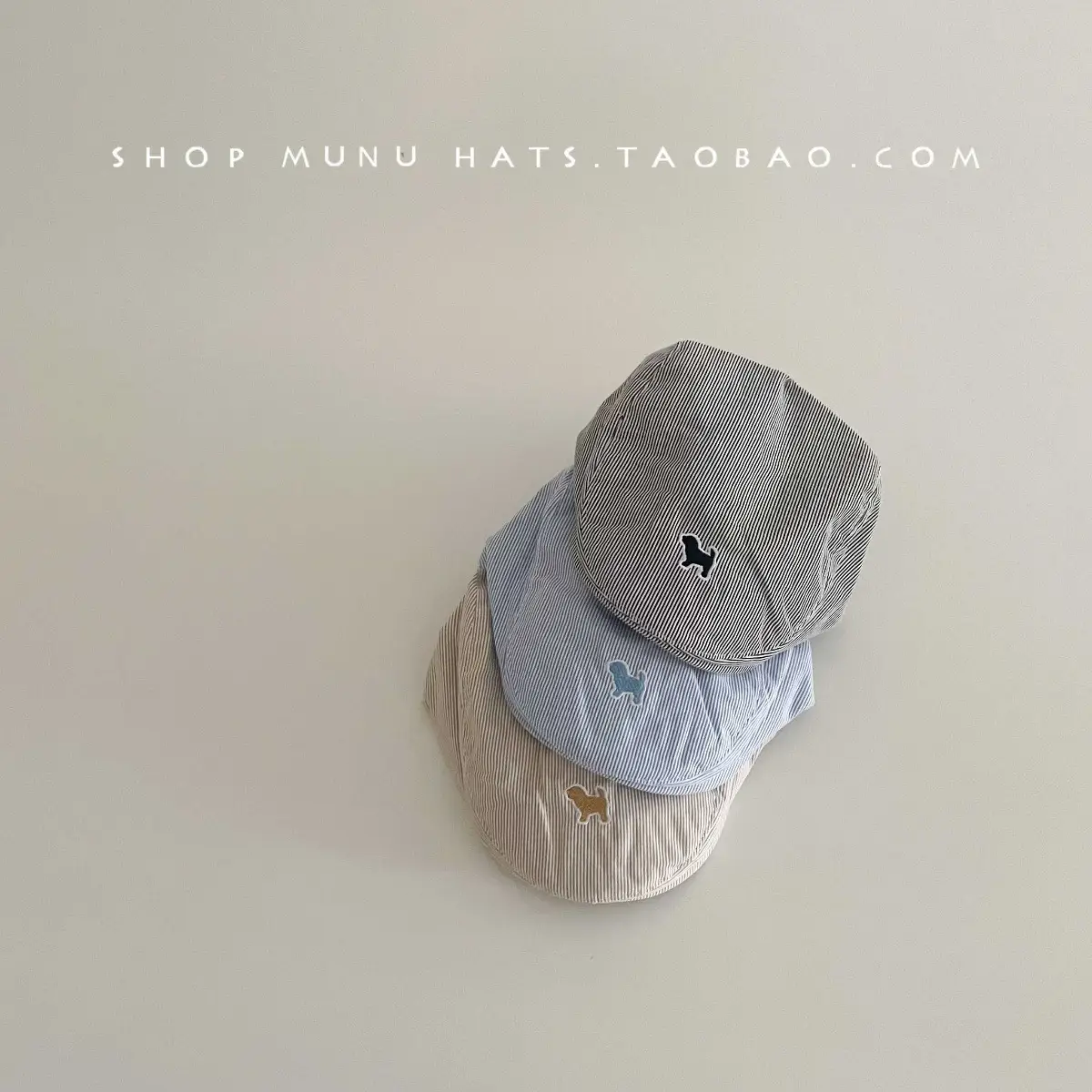 Baby Striped Hat Sunshade Cap Gray — feature 15