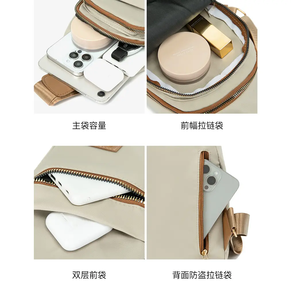 Green Korean Style Multi-layer Chest Bag for Women - Image 10