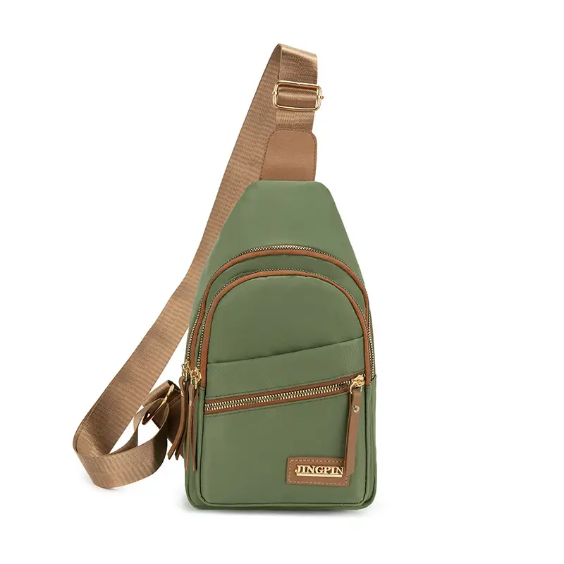 Green Korean Style Multi-layer Chest Bag for Women - Image 6