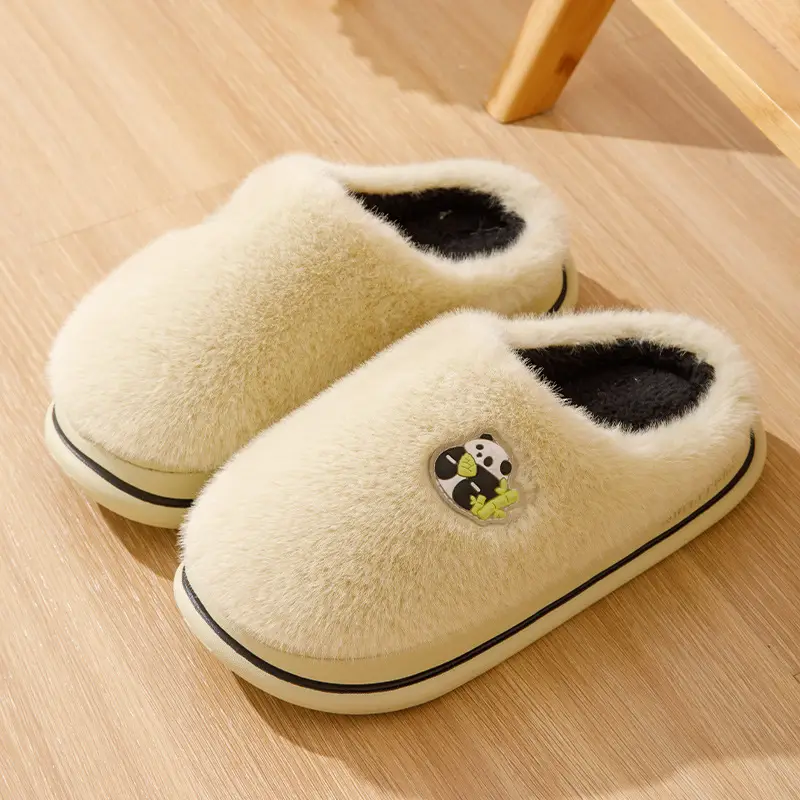 Cotton Slippers for Women in Winter 2026 New Model That Can Be Worn Outside the Home, Warm and Non-Slip Thick-Soled Couple's Cotton Slippers for Men in Winter - Image 6