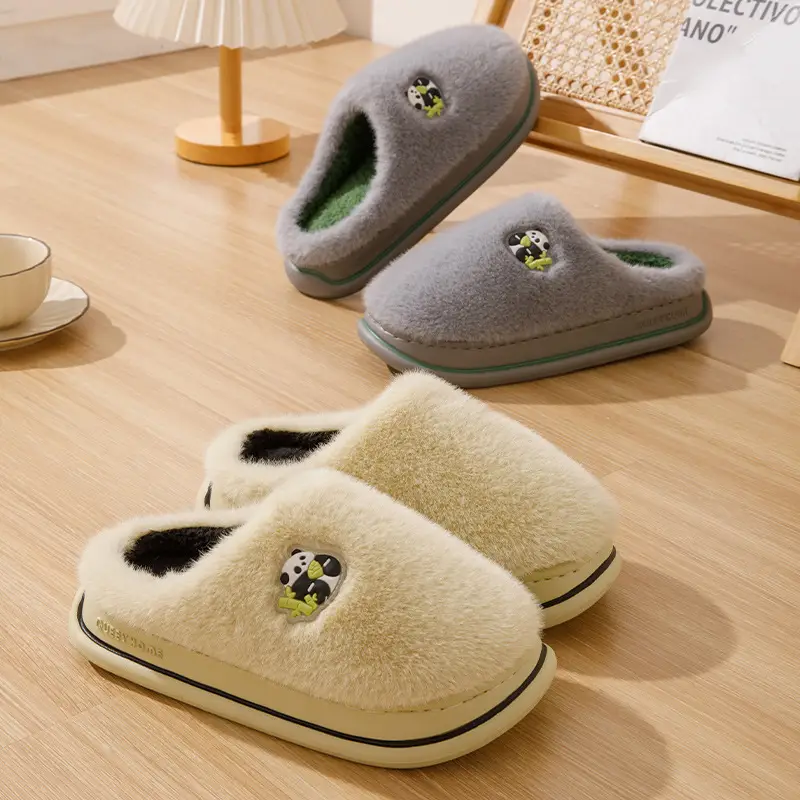 Cotton Slippers for Women in Winter 2026 New Model That Can Be Worn Outside the Home, Warm and Non-Slip Thick-Soled Couple's Cotton Slippers for Men in Winter - Image 7