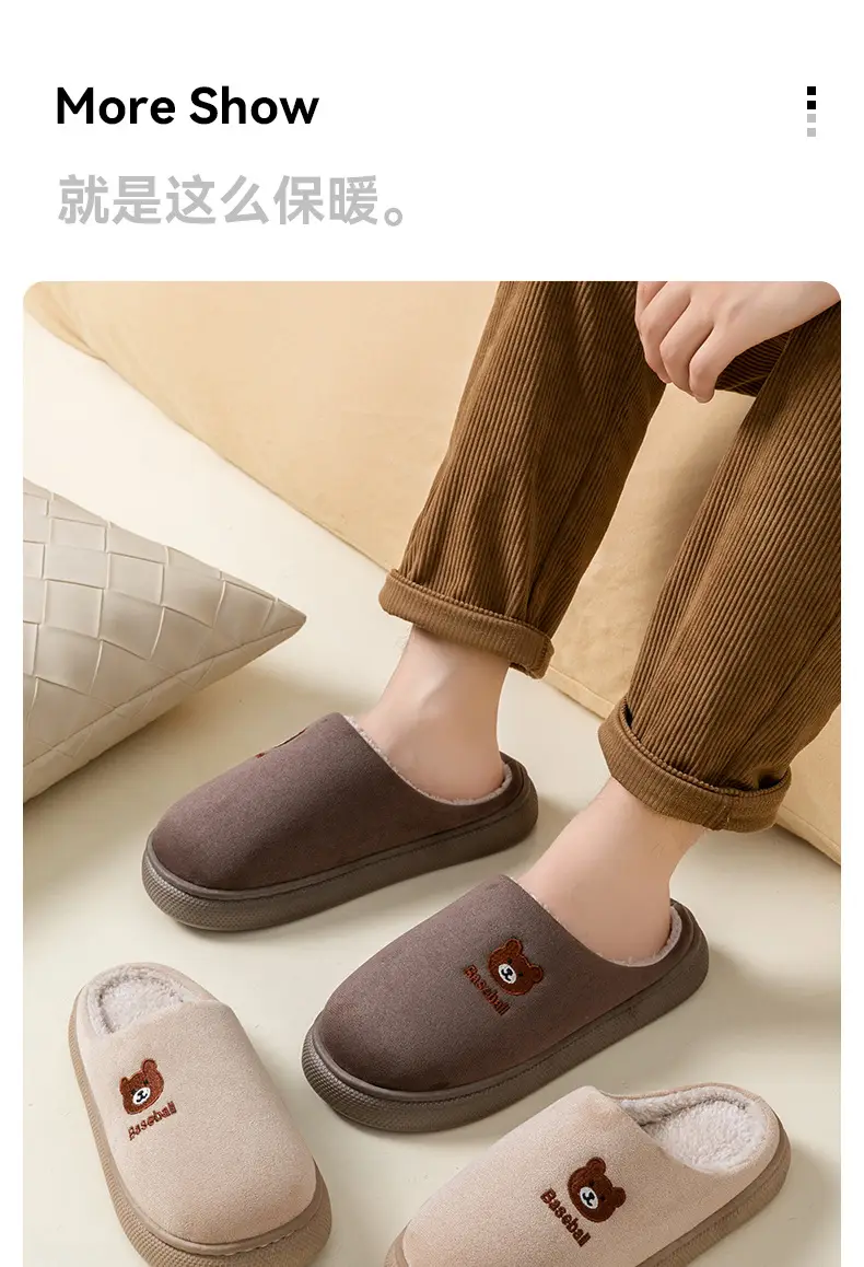 2025 New Bear Shaped Cotton Slippers for Women — feature 15