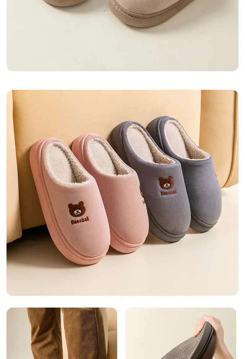 2025 New Bear Shaped Cotton Slippers for Women — feature 16