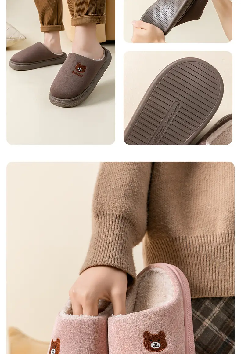 2025 New Bear Shaped Cotton Slippers for Women — feature 17