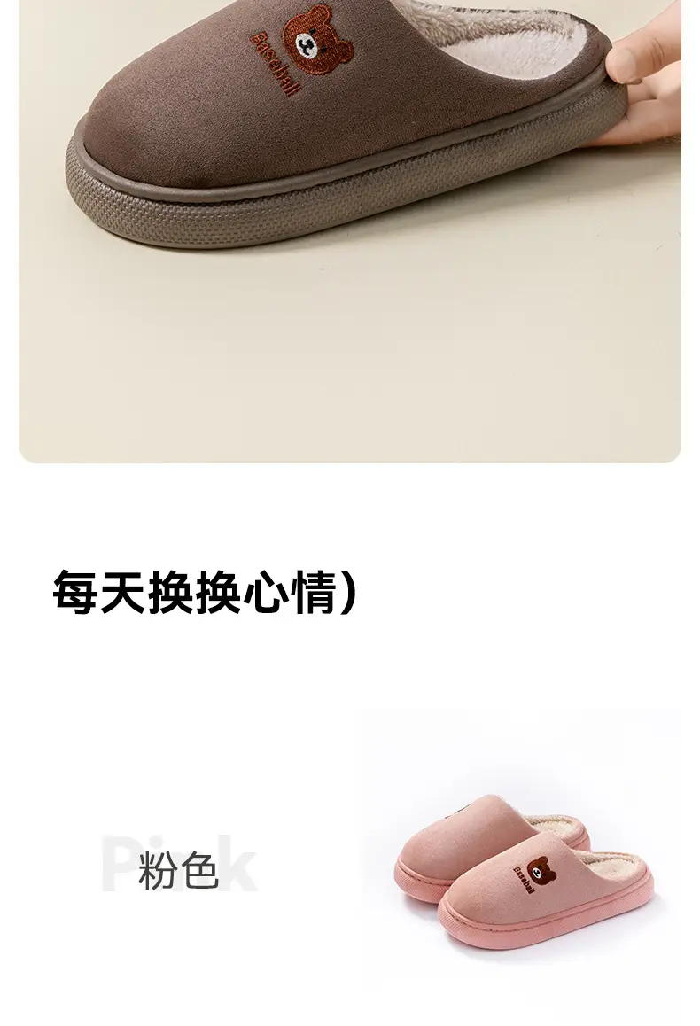 2025 New Bear Shaped Cotton Slippers for Women — feature 9