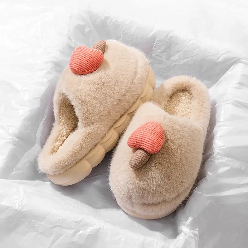 Women's Cartoon Mushroom Cotton Slippers Warm Fleece 2024 - Image 5