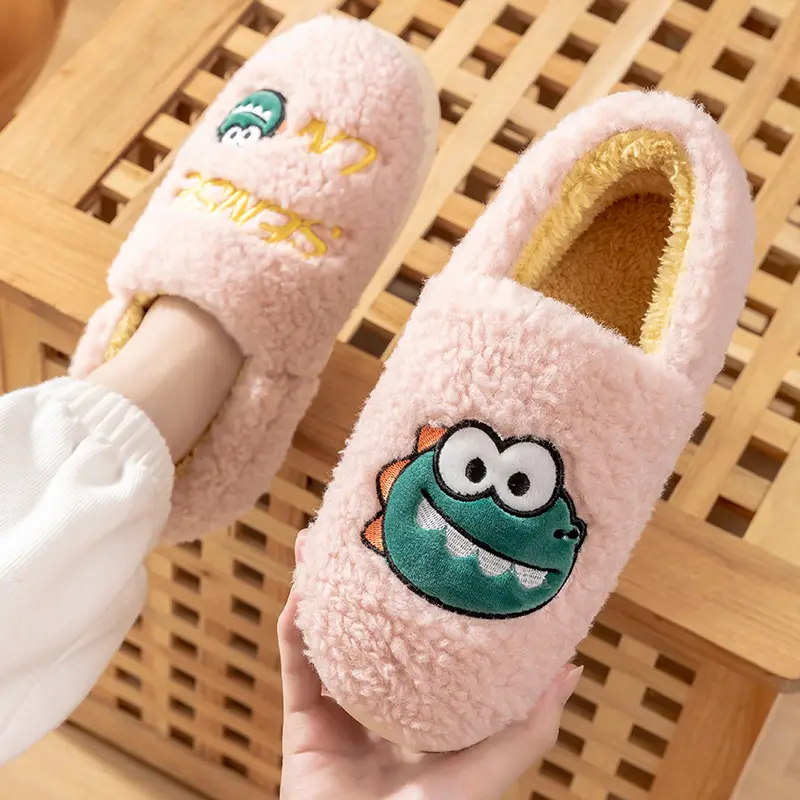 Cute Cotton Moon Slippers Women Winter Warm Indoor Home Wear