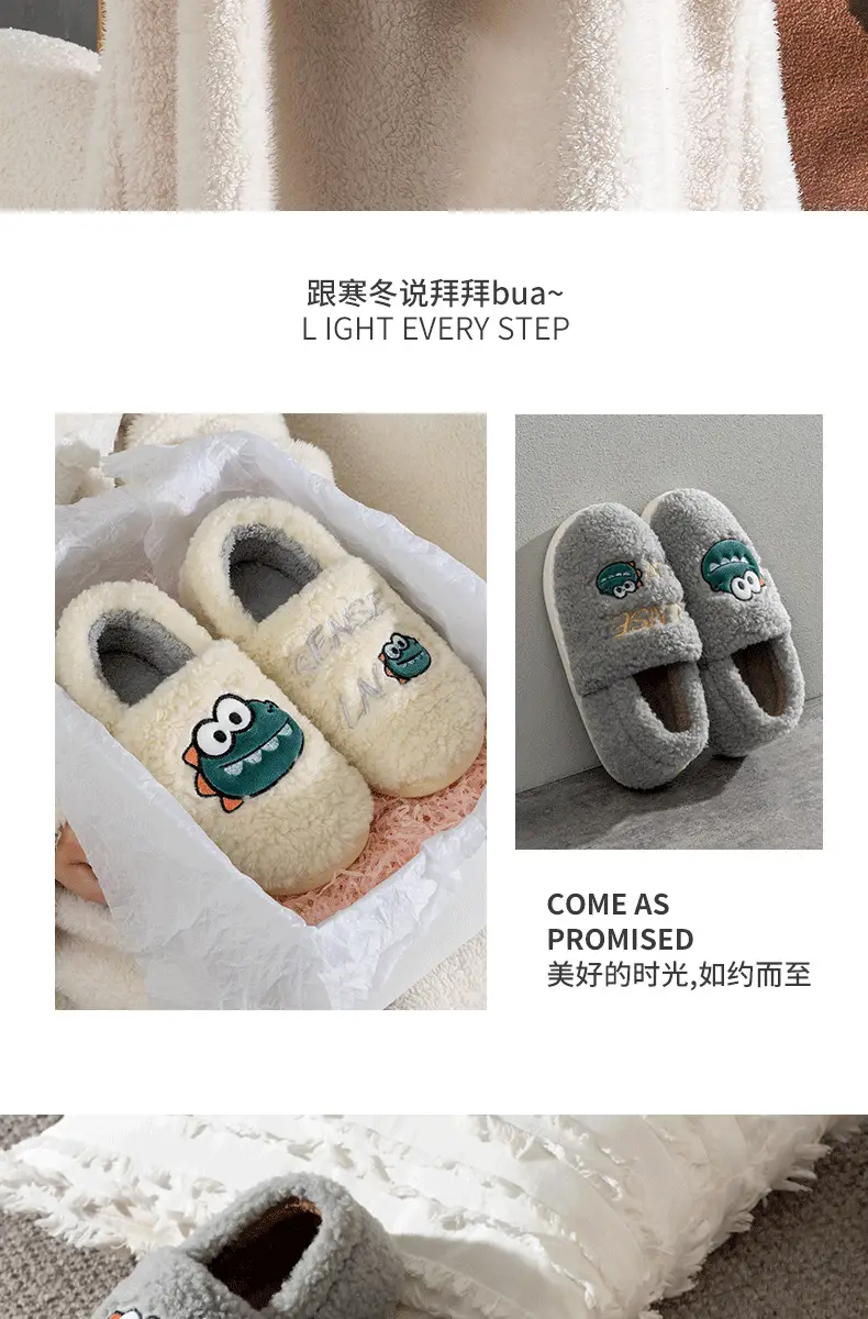 Cute Cotton Moon Slippers Women Winter Warm Indoor Home Wear — feature 13