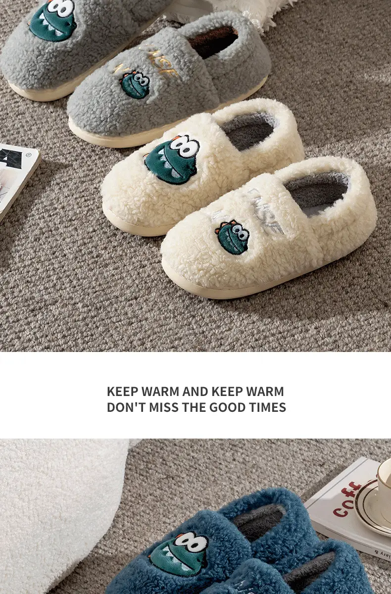 Cute Cotton Moon Slippers Women Winter Warm Indoor Home Wear — feature 14