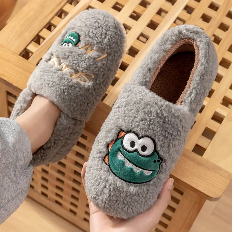 Cute Cotton Moon Slippers Women Winter Warm Indoor Home Wear