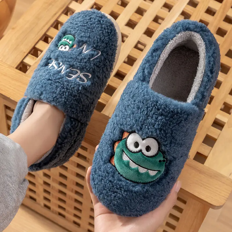 Cute Cotton Moon Slippers Women Winter Warm Indoor Home Wear