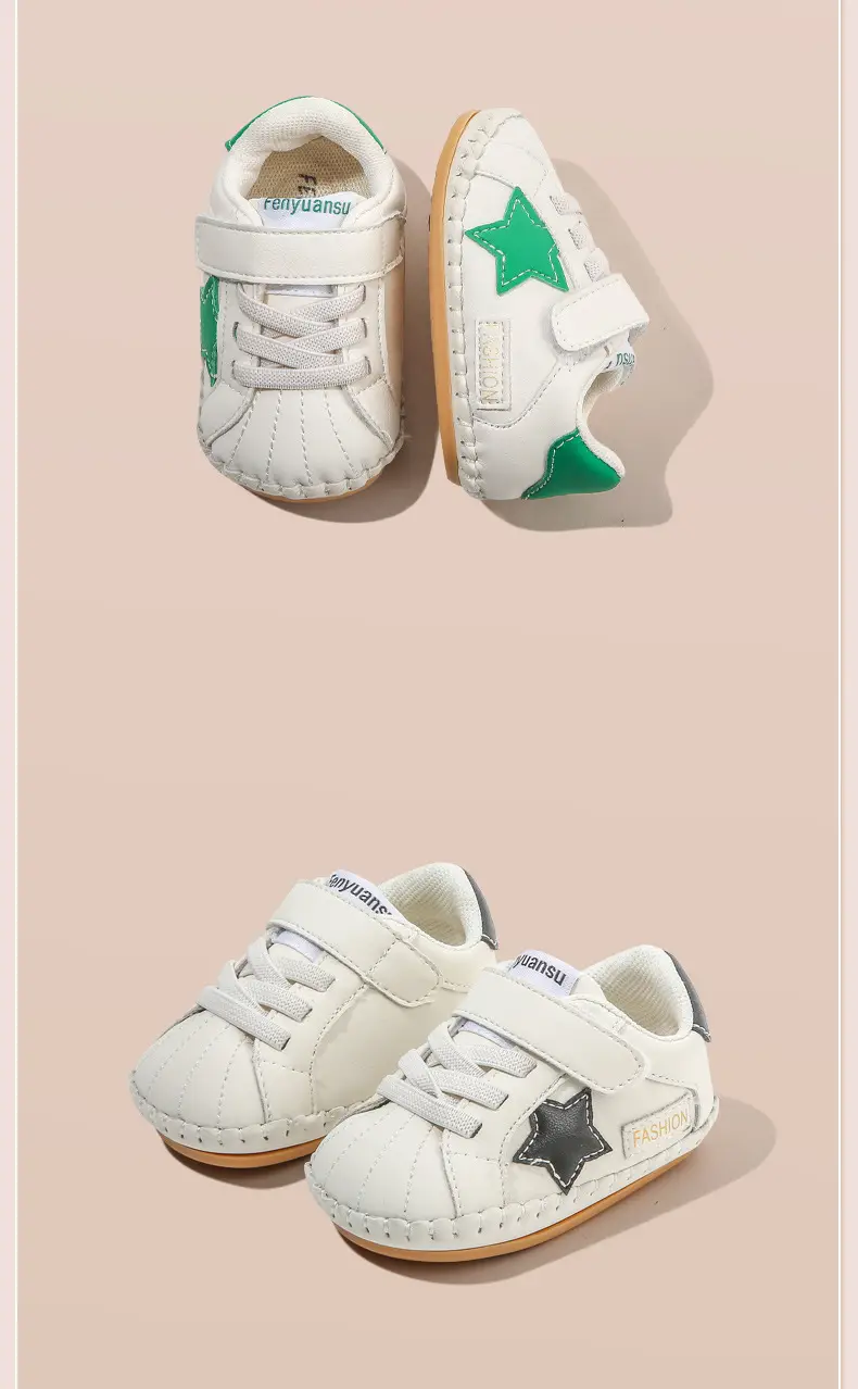 Baby Sneakers White Star 6-12M Soft Soled — feature 22