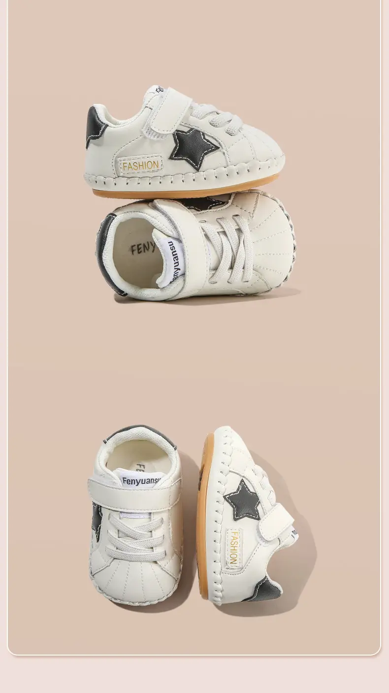 Baby Sneakers White Star 6-12M Soft Soled — feature 23